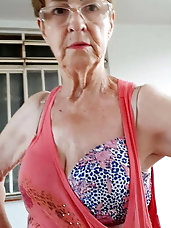 Hottest aged gilf is showing off her tits